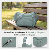 { Pack 2} MULTI-POCKET LIGHTWEIGHT CROSSBODY BAG