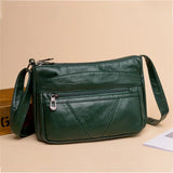{ Pack 2 } Women Soft PU Lightweight Crossbody Bag – Multiple Pockets