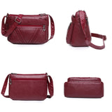 { Pack 2 } Women Soft PU Lightweight Crossbody Bag – Multiple Pockets