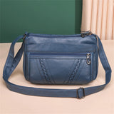 { Pack 2 } Women Soft PU Lightweight Crossbody Bag – Multiple Pockets