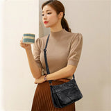 { Pack 2 } Women Soft PU Lightweight Crossbody Bag – Multiple Pockets