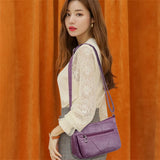 { Pack 2 } Women Soft PU Lightweight Crossbody Bag – Multiple Pockets