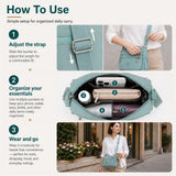 { Buy 1 Get 1 Free } Lightweight Nylon Crossbody Bag – Multi-Pocket, Water-Resistant, Adjustable