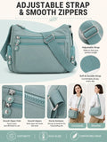 { Buy 1 Get 1 Free } Lightweight Nylon Crossbody Bag – Multi-Pocket, Water-Resistant, Adjustable