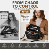 { Pack 2 } Women Soft PU Lightweight Crossbody Bag – Multiple Pockets