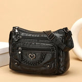 { Pack 2 } Women Soft PU Lightweight Crossbody Bag – Multiple Pockets