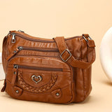 { Pack 2 } Women Soft PU Lightweight Crossbody Bag – Multiple Pockets